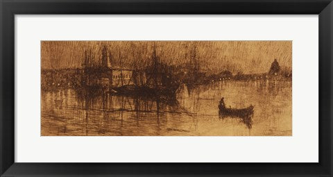 Framed Art A rainy night, Venice Framed Art for your Home Wall Decor 18x24 Artwork