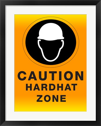 Framed Art Safety Hard Hat Wall Decor 18x24 Artwork