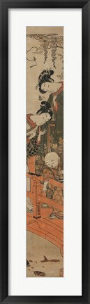 Framed Art Feeding the Koi Fish Framed Art for your Home Wall Decor 18x24 Artwork