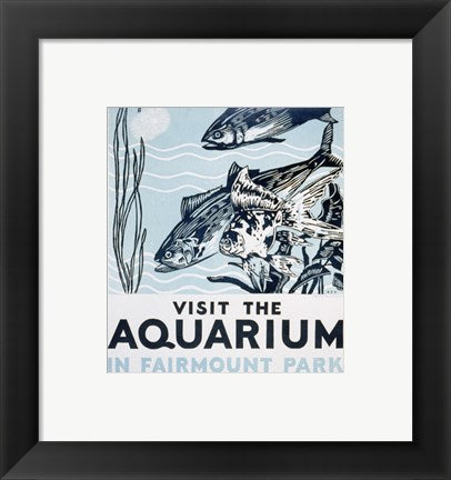 Framed Art Visit the aquarium in Fairmount Park Wall Decor 18x24 Artwork