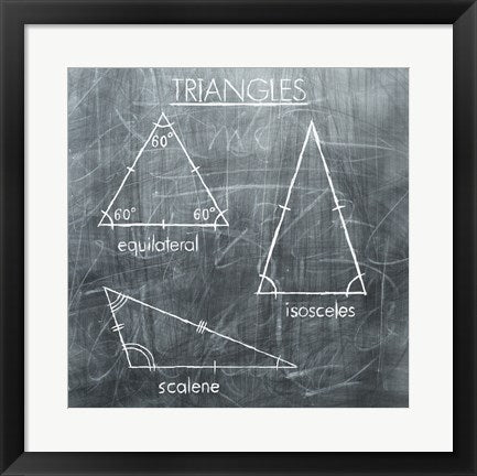 Framed Art Triangles Wall Decor 18x24 Artwork