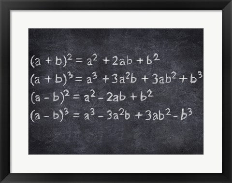 Framed Art Algebra Framed Art for your Home Wall Decor 18x24 Artwork
