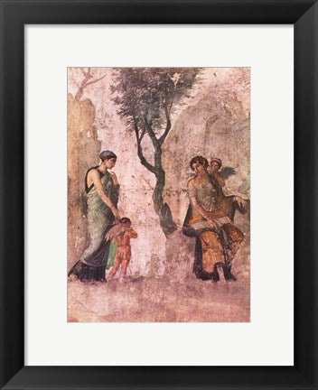 Framed Art La punizione di Amore Aphrodite Pompeii mural Wall Decor 18x24 Artwork