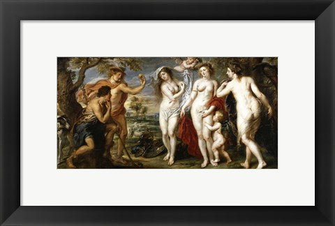 Framed Art Peter Paul Rubens the judgement of Paris Wall Decor 18x24 Artwork