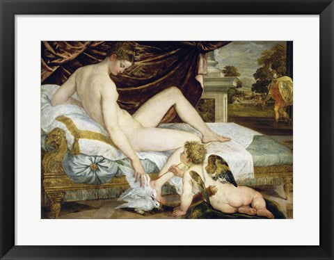 Framed Art Venus and Adonis Wall Decor 18x24 Artwork