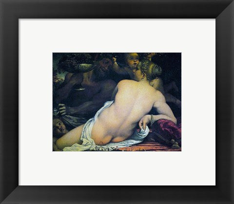 Framed Art Venus with a Satyr and Cupids Wall Decor 18x24 Artwork