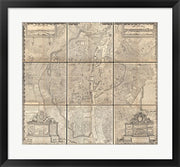1652 Gomboust 9 Panel Map of Paris, France