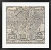 1652 Gomboust Map of Paris, France