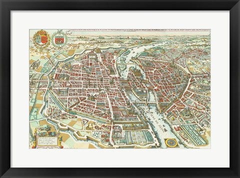 Framed Art Plan de Mrian Wall Decor 18x24 Artwork