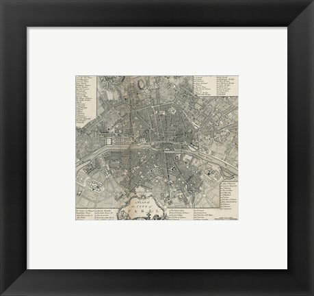 Framed Art Plan Paris Stockdale Wall Decor 18x24 Artwork