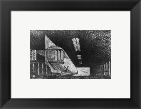 Framed Art In the Zeppelin Shed, Leipzig Wall Decor 18x24 Artwork