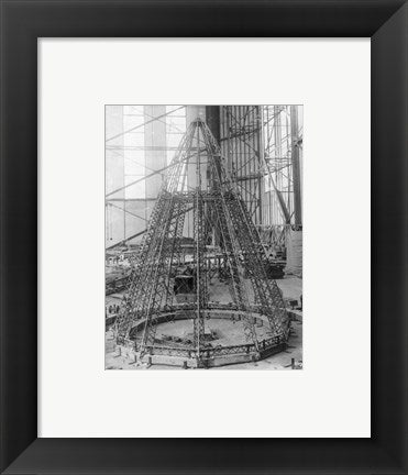 Framed Art Rear Frame Constructing New German Zeppelin Wall Decor 18x24 Artwork