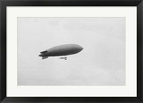 Framed Art Blimp Over Police Games Framed Art for your Home Wall Decor 18x24 Artwork