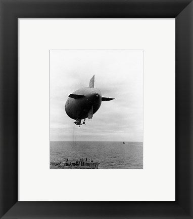 Framed Art L-8 Blimp Wall Decor 18x24 Artwork