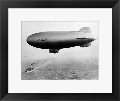 Framed Art K Class Blimp Wall Decor 18x24 Artwork