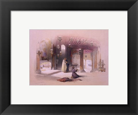Framed Art Shrine of the Nativity Bethlehem April 6th 1839 Wall Decor 18x24 Artwork