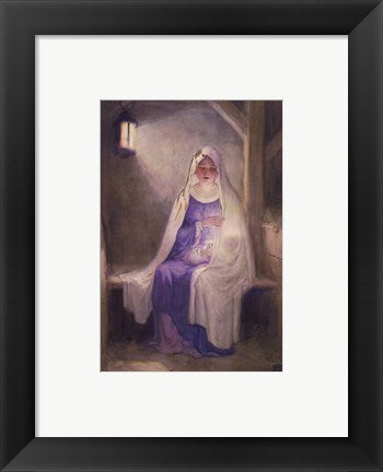 Framed Art But With Her Babe Upon Her Knee Wall Decor 18x24 Artwork