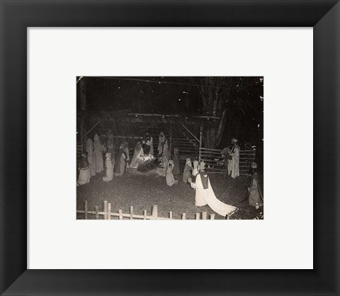 Framed Art The Birth of Jesus Wall Decor 18x24 Artwork