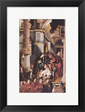 Framed Art Oberried Altarpiece, The Birth of Christ Wall Decor 18x24 Artwork