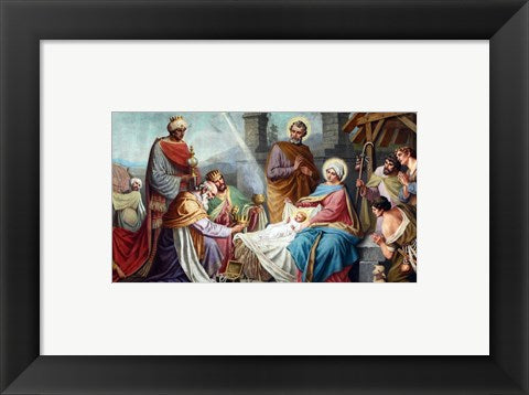 Framed Art Framed Adoration of the Shepherds and the Magi Wall Decor18x24 Artwork