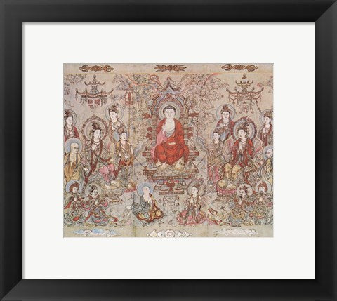 Framed Art Chang Sheng Wen Buddha Framed Art for your Home Wall Decor 18x24 Artwork