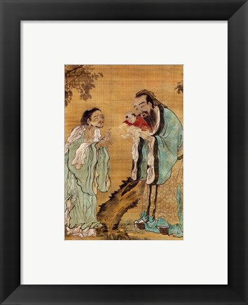 Framed Art Confucius Laozi Buddha Framed Art for your Home Wall Decor 18x24 Artwork