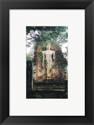 Framed Art Standing Buddha Wat Phra Si Iriyabot Wall Decor 18x24 Artwork