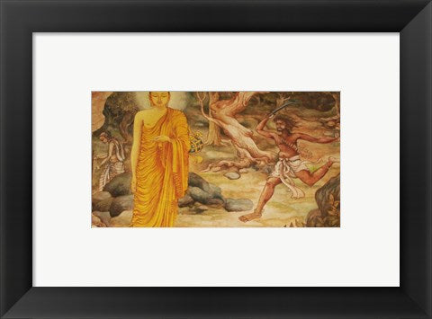 Framed Art Angulimala Buddha Framed Art for your Home Wall Decor 18x24 Artwork