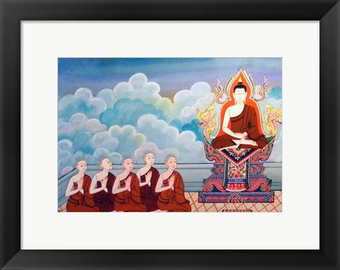 Framed Art Paintings of Life of Gautama Buddha Wall Decor 18x24 Artwork
