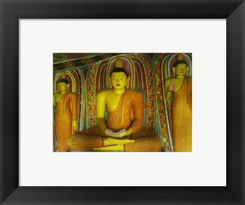 Framed Art Buddha Statue Ibbagala Viharaya Wall Decor 18x24 Artwork