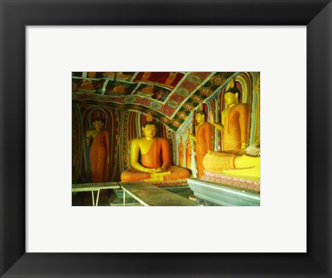Framed Art Buddha Statues Ibbagala Viharay Wall Decor 18x24 Artwork