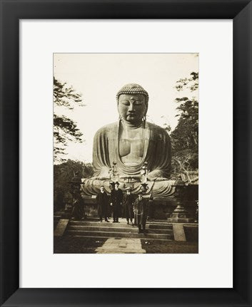 Framed Art Daibutsu Buddha at Kamakura Wall Decor 18x24 Artwork
