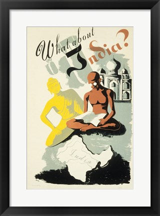 Framed Art What About India? Wall Decor 18x24 Artwork