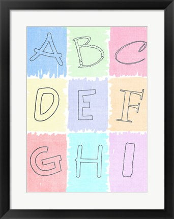 Framed Art Alphabet I Framed Art for your Home Wall Decor 18x24 Artwork