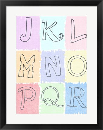 Framed Art Alphabet II Framed Art for your Home Wall Decor 18x24 Artwork