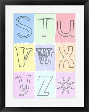 Framed Art Alphabet III Framed Art for your Home Wall Decor 18x24 Artwork