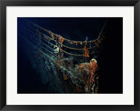 Framed Art Titanic Wreckage Underwater Wall Decor 18x24 Artwork