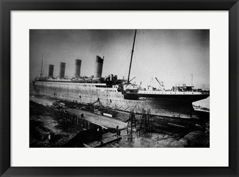 Framed Art Docked Titanic Framed Art for your Home Wall Decor 18x24 Artwork