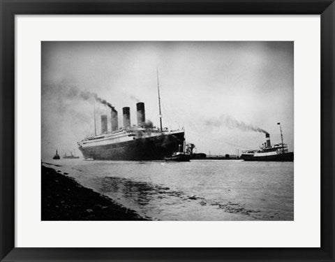 Framed Art Titanic's Tugboats Wall Decor 18x24 Artwork