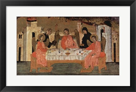 Framed Art Master of the Icon of the Trinity Wall Decor 18x24 Artwork