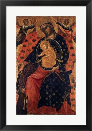 Framed Art Madonna and Child with two Votaries Wall Decor 18x24 Artwork