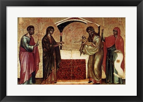 Framed Art Presentation at the Temple Wall Decor 18x24 Artwork