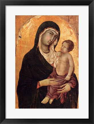 Framed Art Virgin and Child portrait Wall Decor 18x24 Artwork