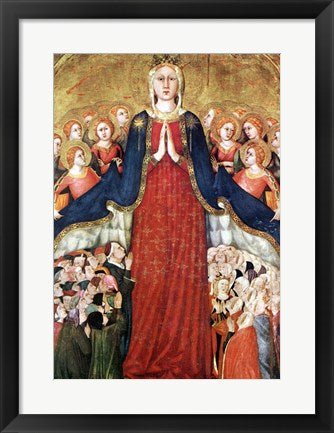 Framed Art Madonna with angels Wall Decor 18x24 Artwork