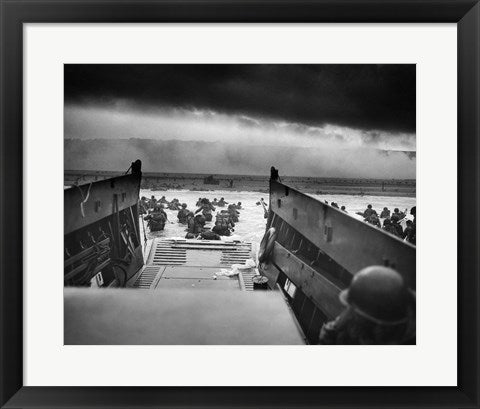 Framed Art Into the Jaws of Death Wall Decor 18x24 Artwork