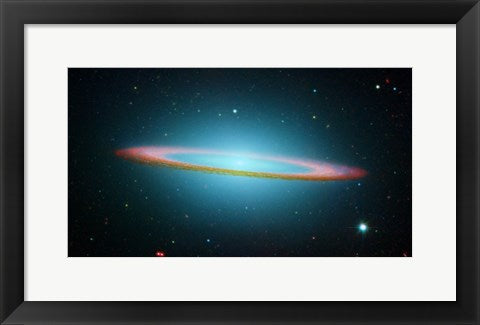 Framed Art Sombrero Galaxy in Infrared Light Wall Decor 18x24 Artwork