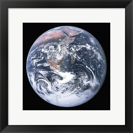 Framed Art The Earth seen from Apollo 17 Wall Decor 18x24 Artwork
