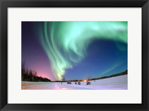Framed Art Aurora Borealis Framed Art for your Home Wall Decor 18x24 Artwork