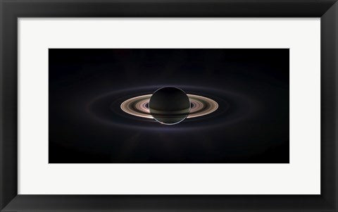 Framed Art Saturn Eclipse Wall Decor 18x24 Artwork