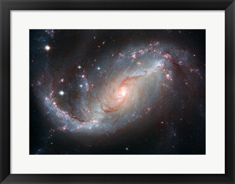 Framed Art Galaxy’s Star Forming Clouds and Dark Bands of Interstellar Dust Wall Decor 18x24 Artwork